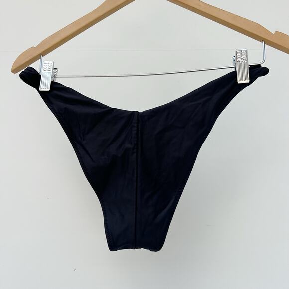 Sidway Two Piece Bikini Bathing Suit Swim Medium Small Black Cheeky Barbara - Picture 8 of 10